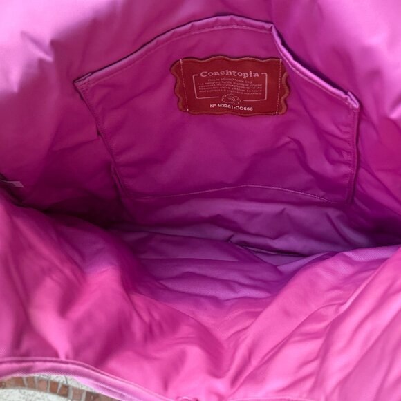 COACH CAOCHTOPIA LOOP TOTE WITH CLOUD QUILTING:NWT BRIGHT MAGENTA - Picture 11 of 12